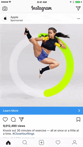 Instagram  Video ads apple watch