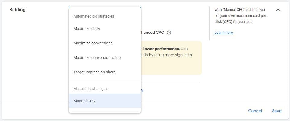Automated Bidding vs. Manual Bidding