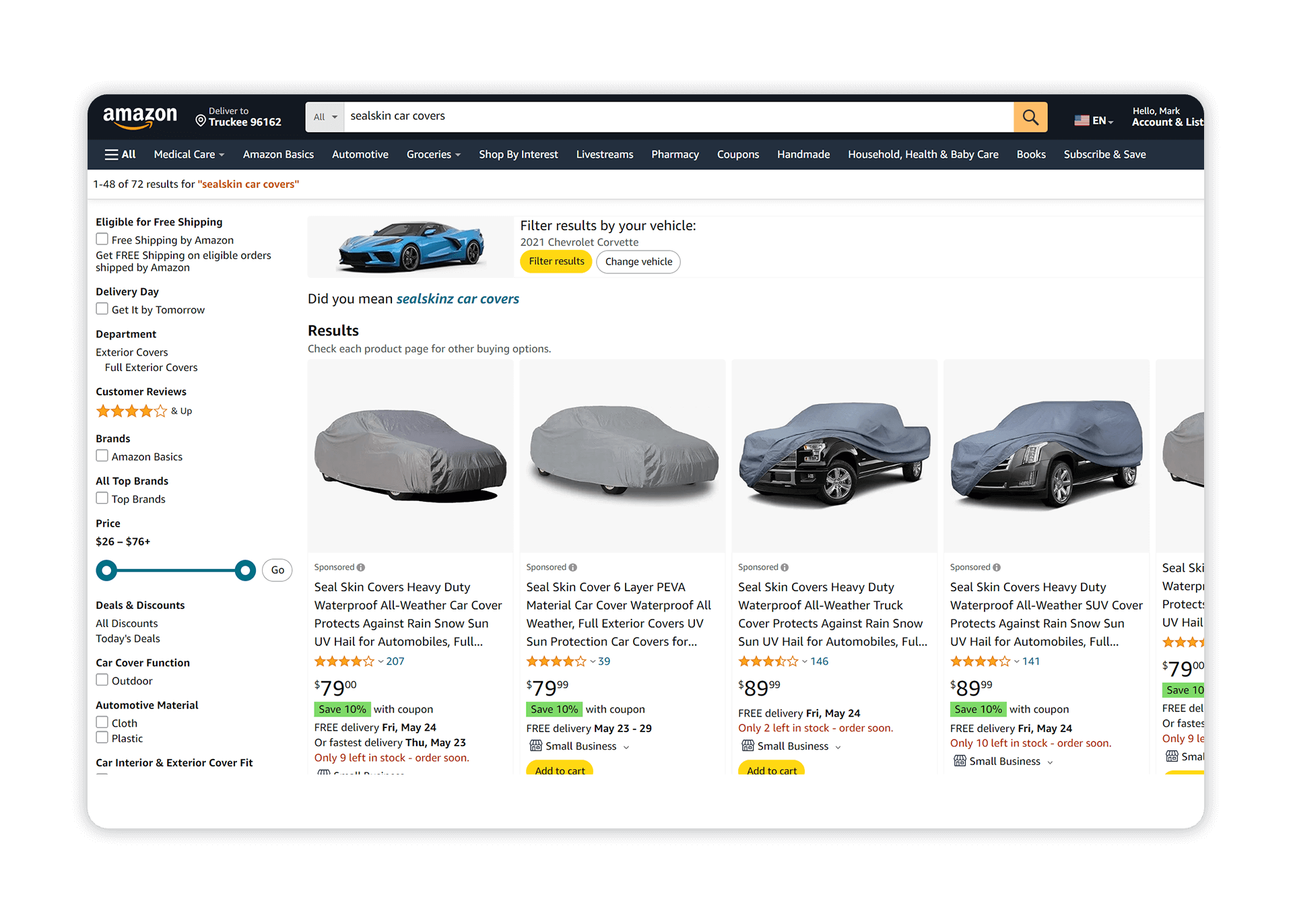 amazon ads for automobiles