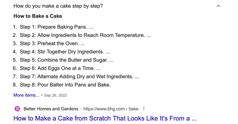 Google featured snippet